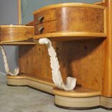 console with side tables and mirror, 1950s, set of 3