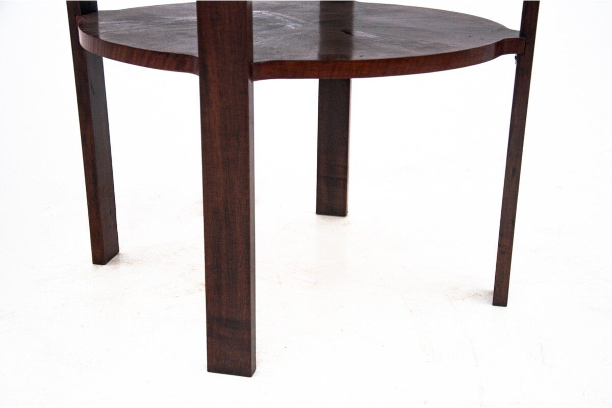 Round art deco coffee table, Czechoslovakia, 1950s