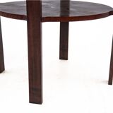Round art deco coffee table, Czechoslovakia, 1950s