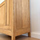 Art Deco oak wood bonnetière wardrobe, renovated.