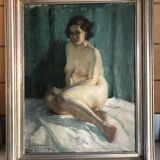 Nu à l'huile par Madeleine Barbedor