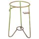Vintage green circular iron jardinière from Hungary, 1940s, with a tripod base.