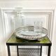 Openwork metal round mirror top