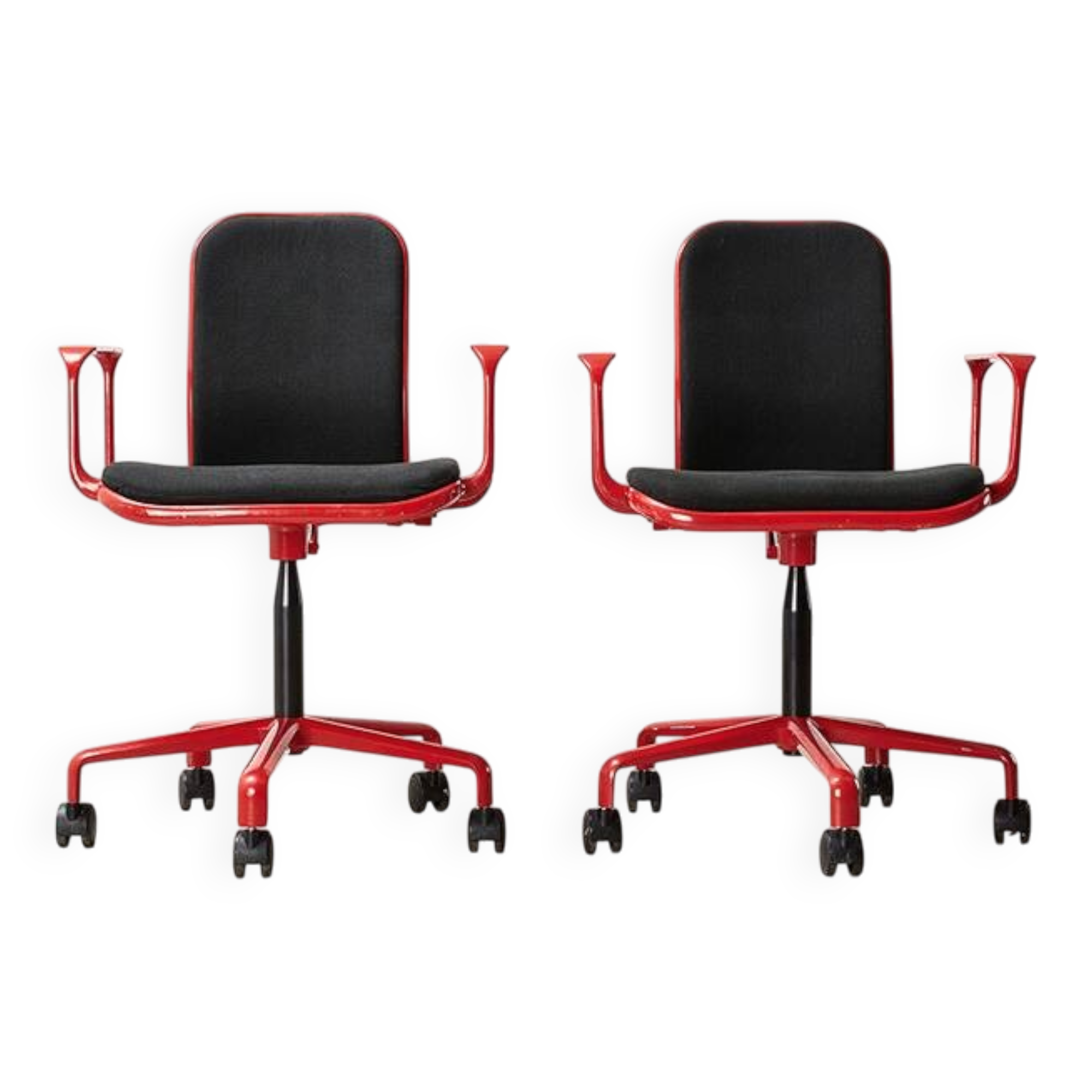 Pair of Supporto Desk Chairs by Frederick Scott for ICF Italy 1976