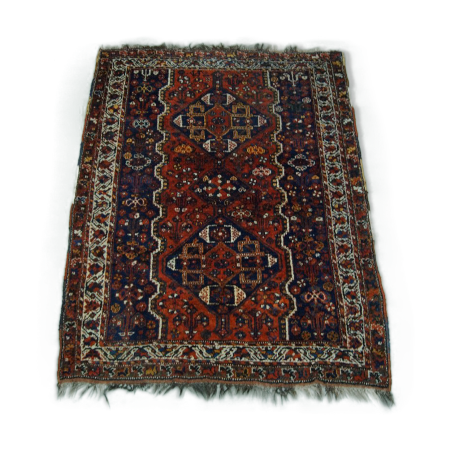 Antique Persian Shiraz carpet, 1900s, 225x162 cm