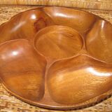 Turning wood dish for aperitif