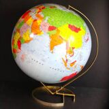 Vintage inflatable globe on stand, 1960, Taride Sevylor