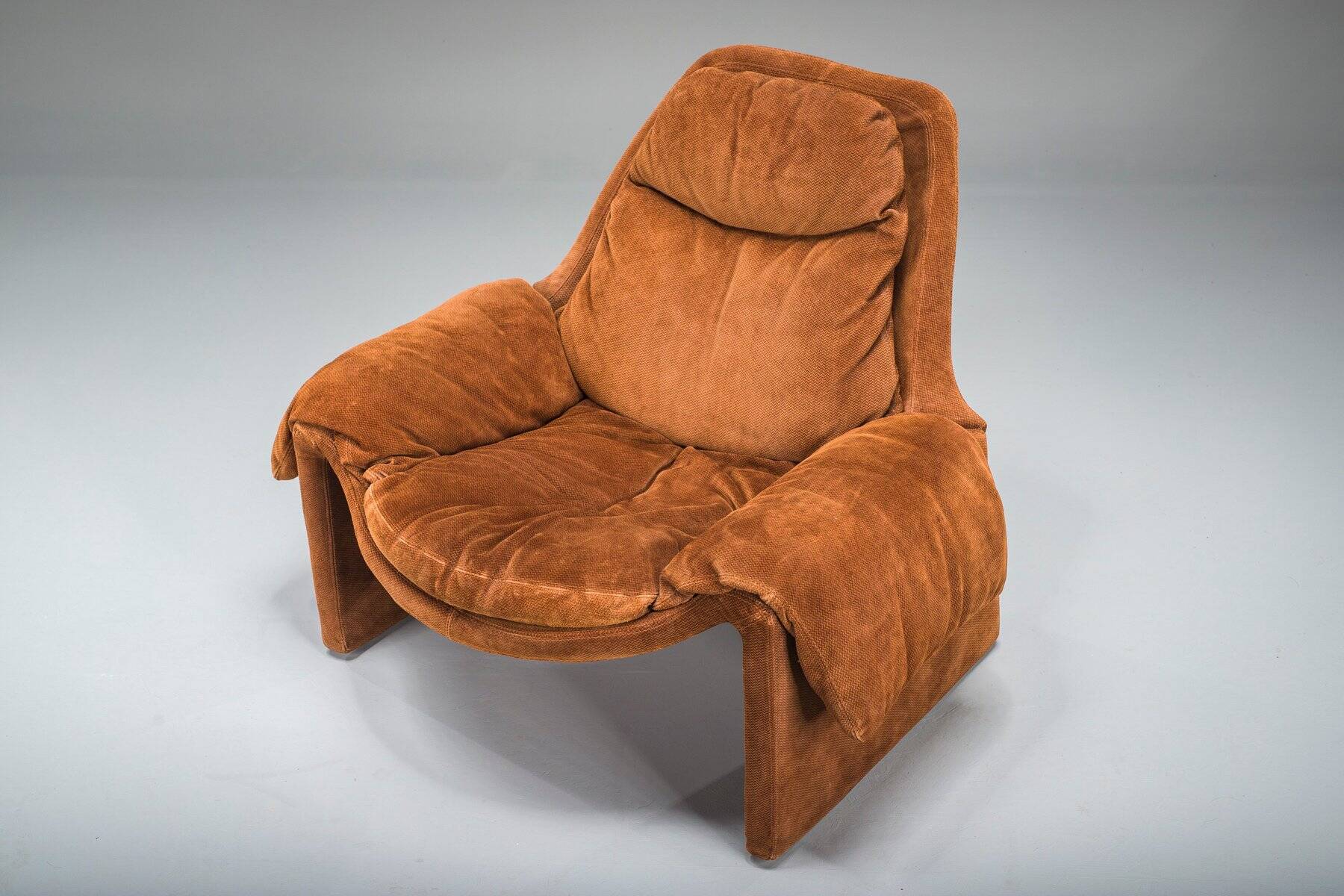 Proposals P60 leather lounge chair by Vittorio Introini for Saporiti, Italy, 1960s