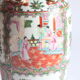 Vase médaillon de rose de Canton chinois, 19ème siècle