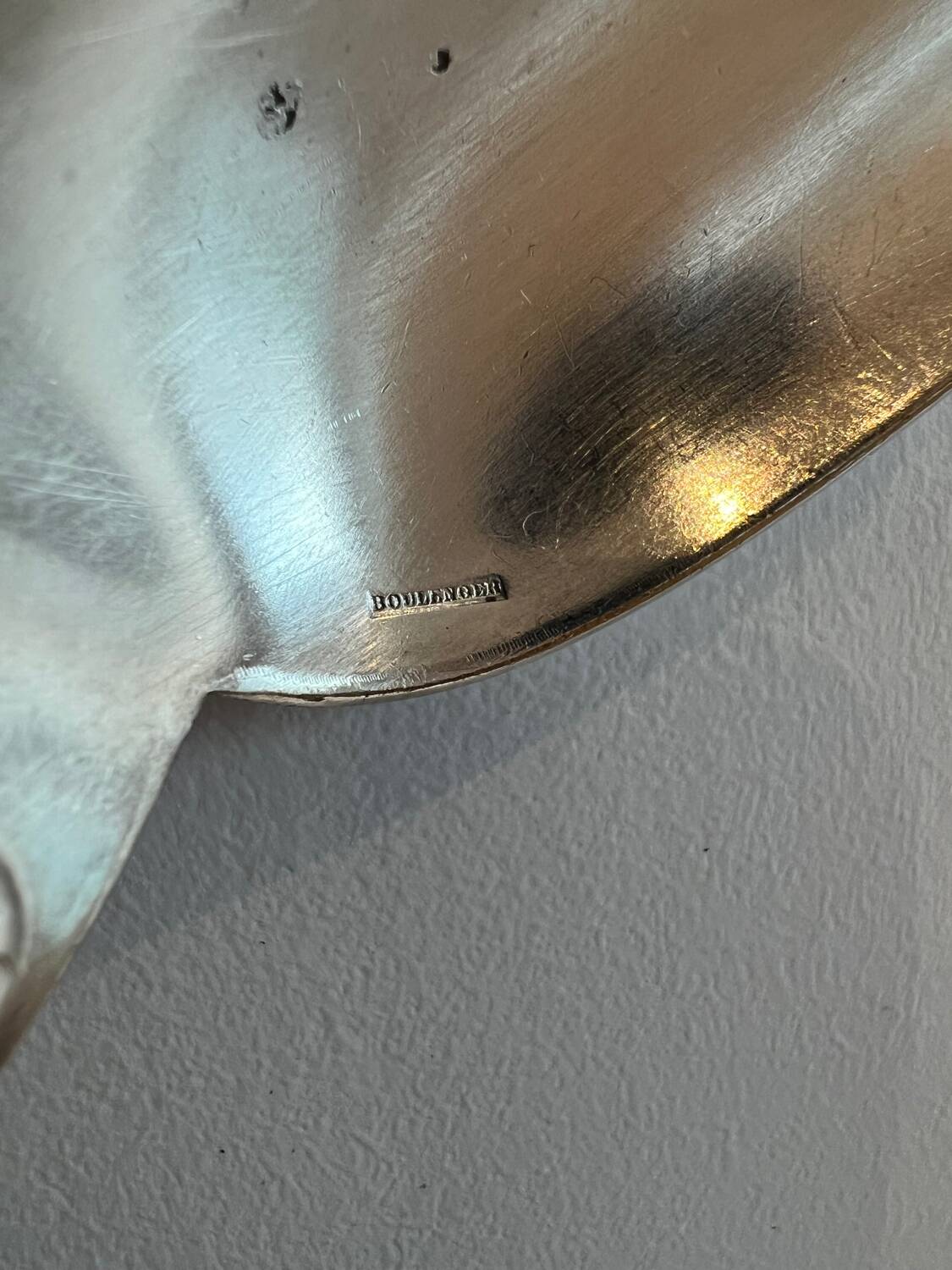 Set of five Bonlanger silver spoons