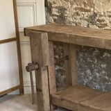 XXL solid oak console workbench