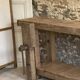 XXL solid oak console workbench