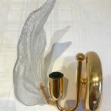 Pair of wall lamps Murano glass sheet