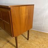 Mid-Century Retro Vintage Teak Sideboard by Nathan 1960s    Square Design •