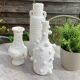 Set de 3 vases vintage blanchis