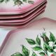 dessert plates and serving dish in earthenware – hand-painted decoration