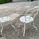 Garden furniture 4 places wrought iron old vintage xxeme