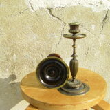 Pair of bronze candlesticks