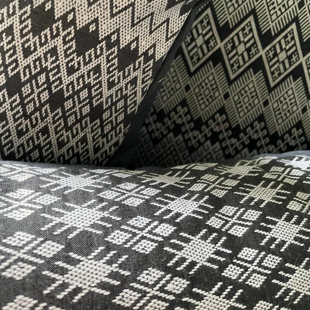 Kachin cushion gray white 40x40 cm