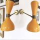 Pair of Italian design wall lights from the 1950s.