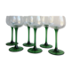 Alsatian type green wine glasses