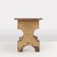 Beau tabouret bas de forme rustique en bois peint, France vers 1900
