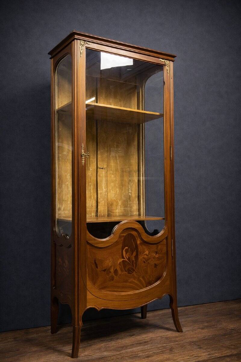 Vitrine en marqueterie – époque Art Nouveau / Bois précieux - Majorelle - G