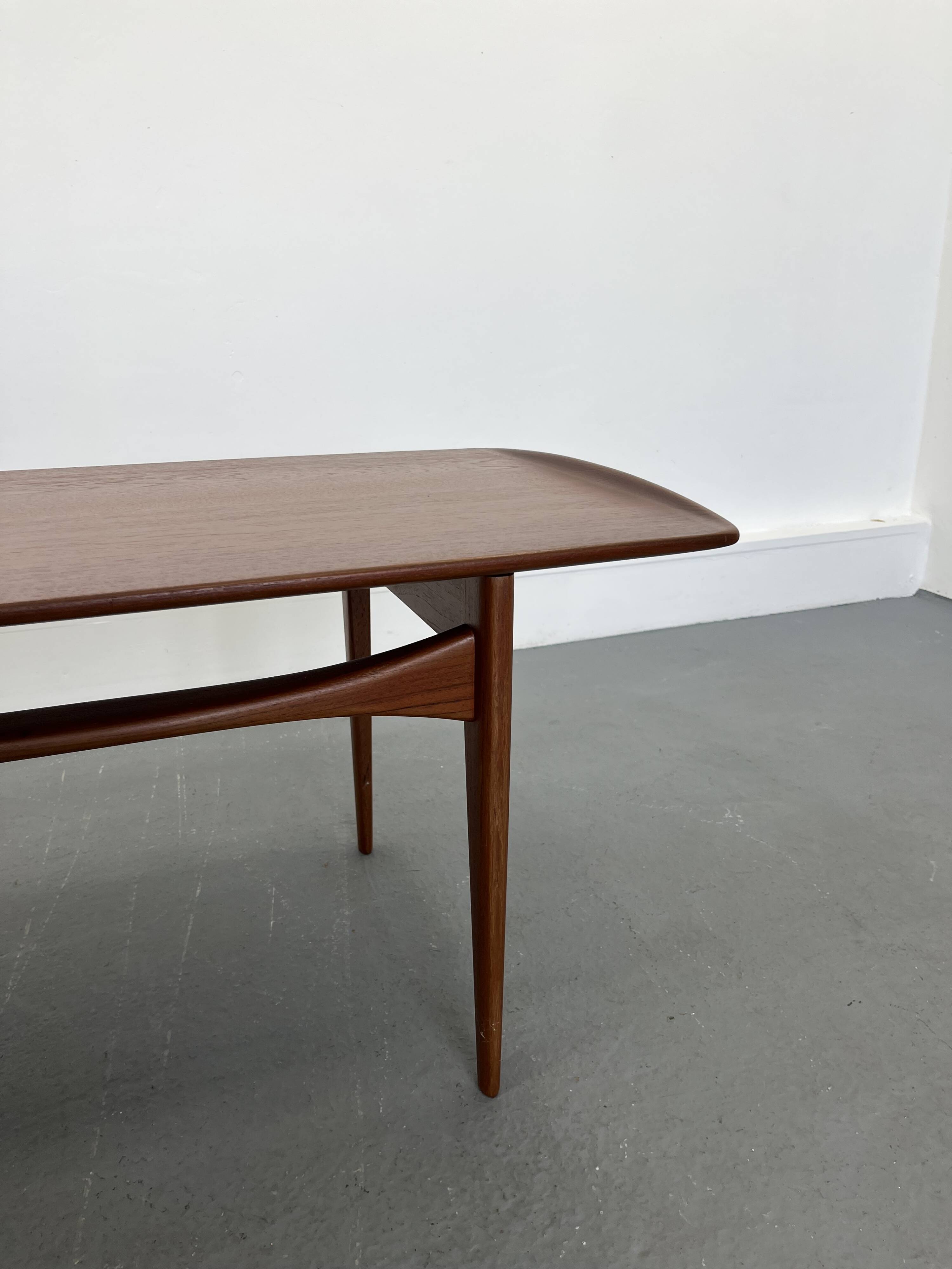 Teak Coffee Table by Tove and Edvard Kindt-Larsen for France & Son, Denmark, 1960s