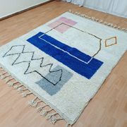 Handmade Berber rug 2/2m square