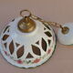 Enamelled metal luminaire suspension
