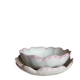 Coupe à fruits ou pour dessert barbotine fleur de lotus rose