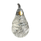 Bonbonnière poire en cristal taillé