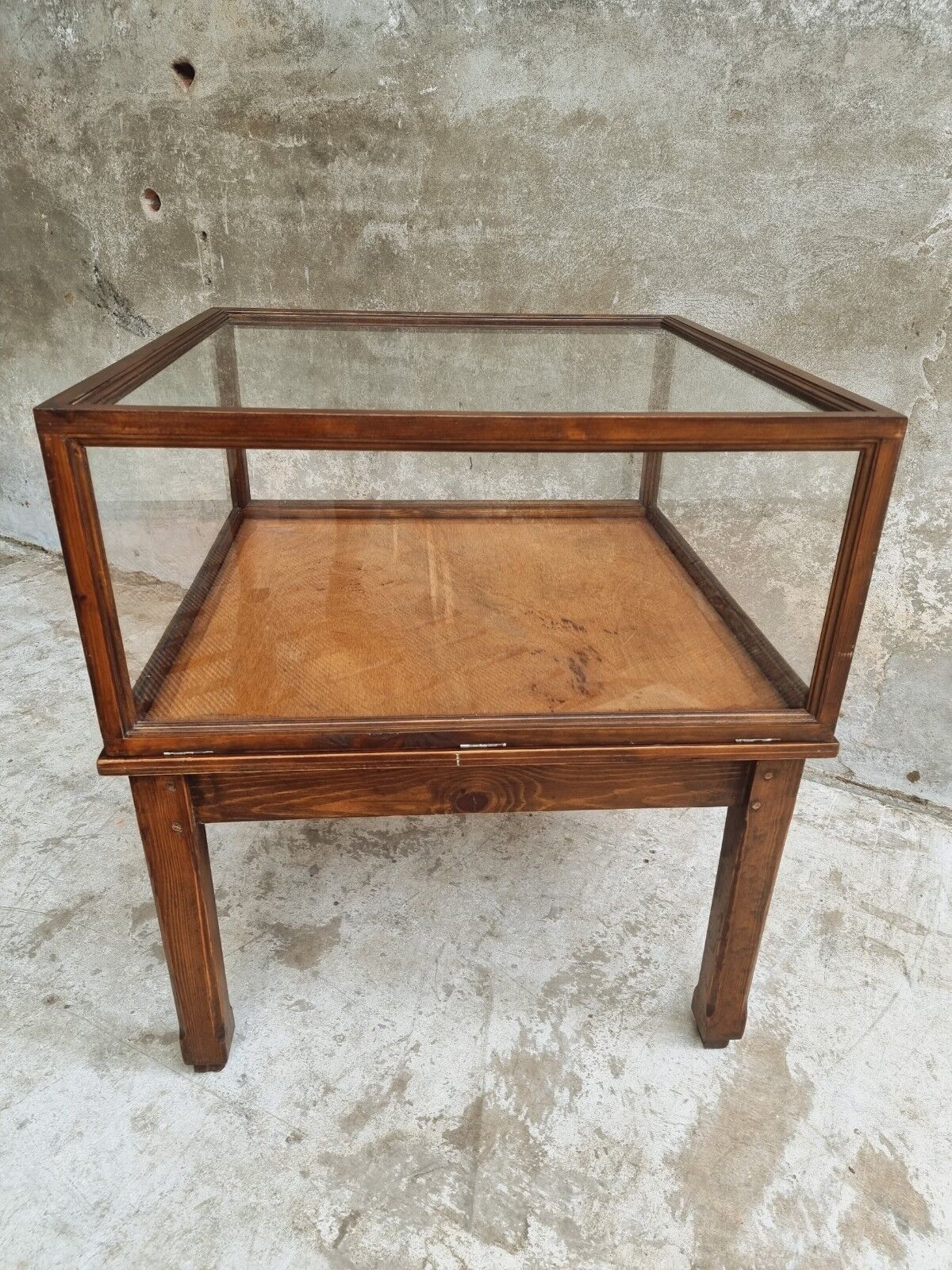 Old display cabinet shop display case or museum cabinet