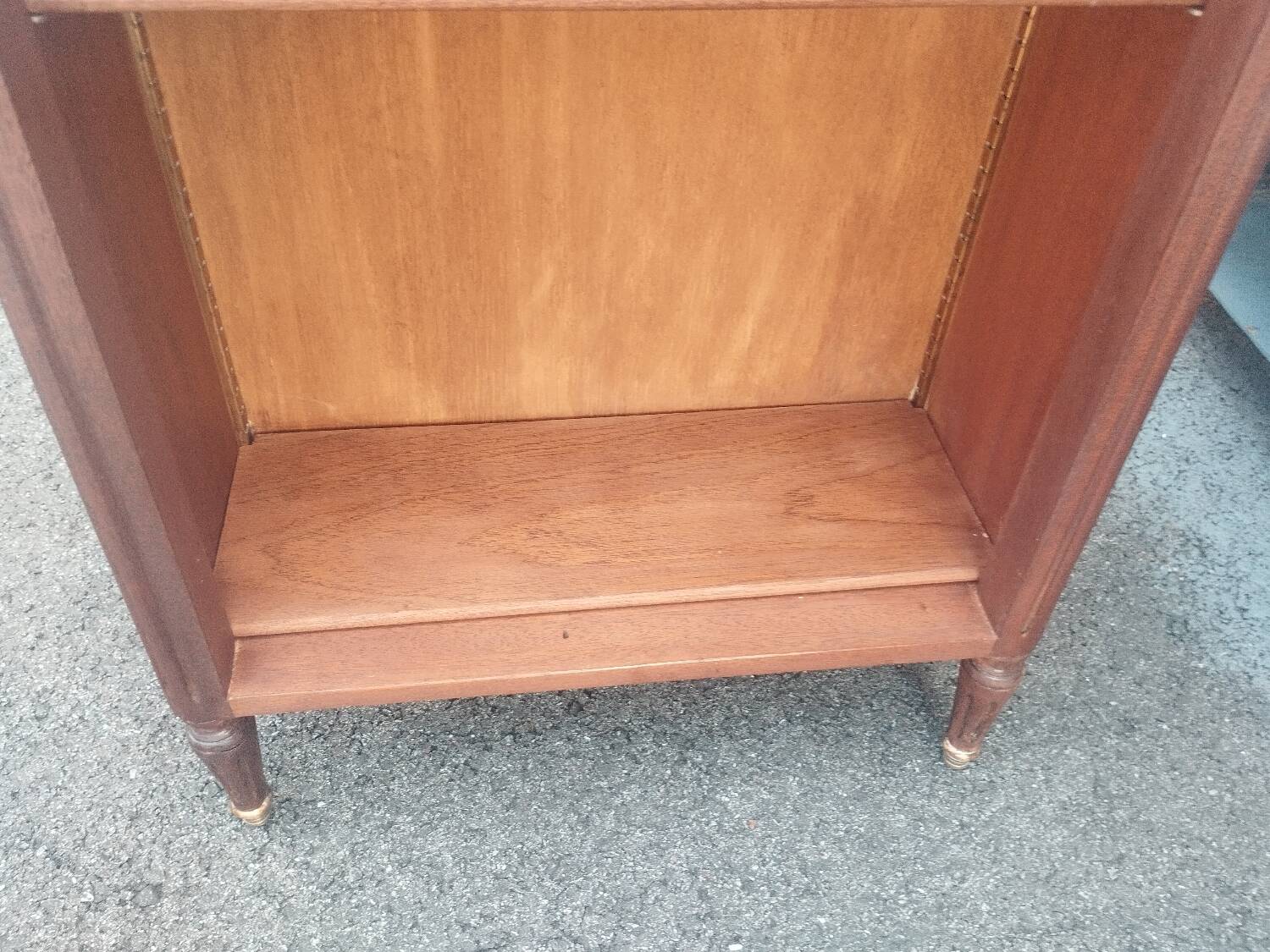 Bibus antique Louis XVI style bookcase with marble top