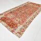 6x13 Beige & Red Wool Kilim Rug, 193x406Cm