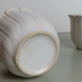 Set of 4 white ceramic cups