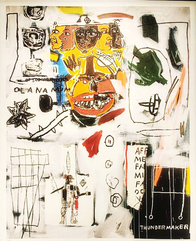 1990s Jean-Michel Basquiat Limited Edition Lithograph.