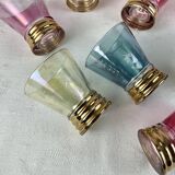 Vintage liqueur carafe and matching glasses Made in Italy