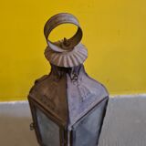 Antique french metal walking candle lantern. from around 1900.
