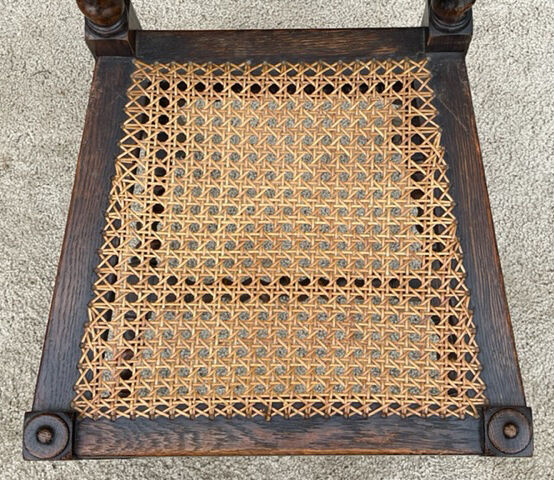 Série de 4 chaises cannées