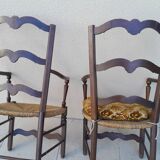 Pair of old Provençal armchairs