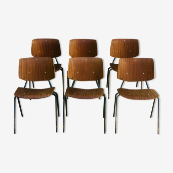 Set of 6 chairs Kho Liang 60s