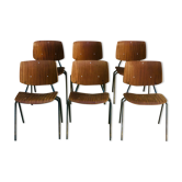 Set of 6 chairs Kho Liang 60s