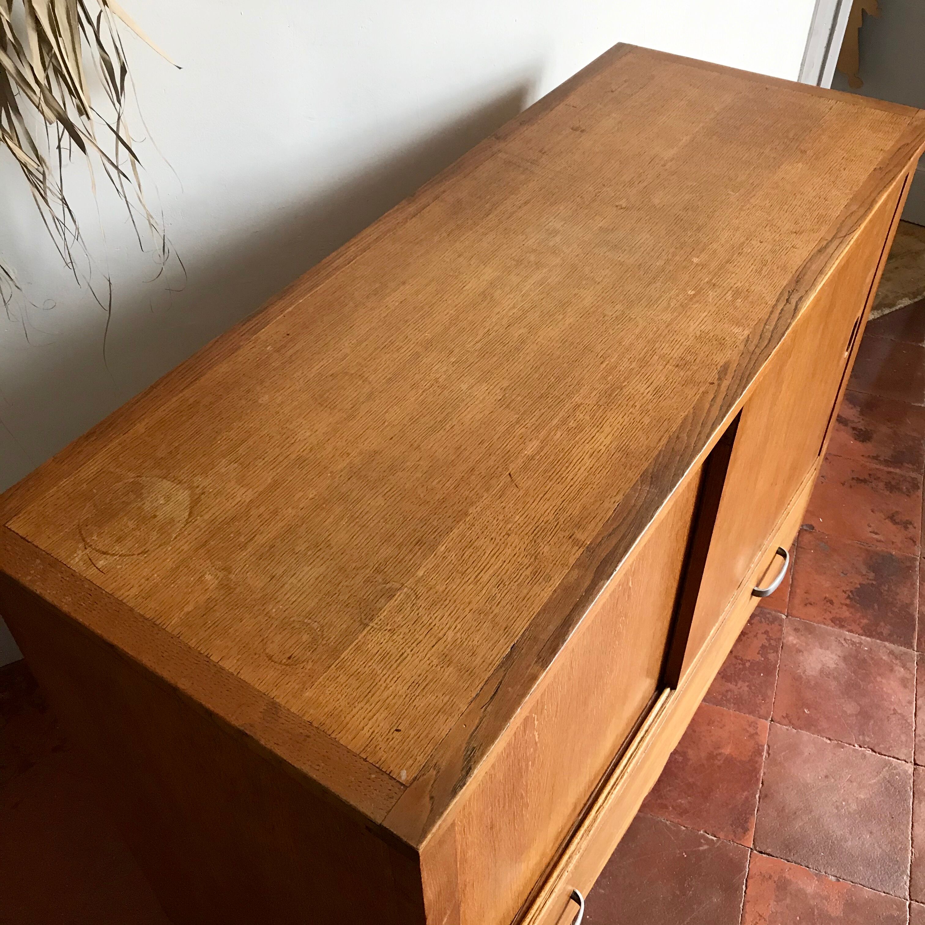 Vintage wooden furniture sliding doors