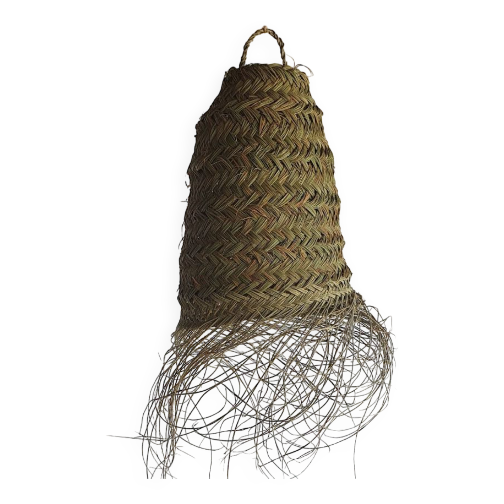 Doum pendant lamp in natural esparto