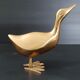 Oiseau en laiton doré vintage 1970