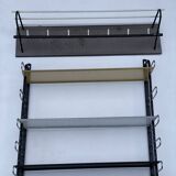 Metal Hanging Coat Rack and Wall Shelves by Pilastro