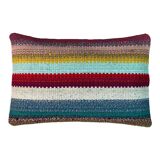 Vintage turkish handmade kilim cushion cover , 30 x 50 cm
