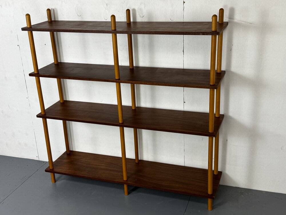 Mid-century modernist teak stick wall cabinet attributed to Willem Lutjens for Gouda Den Boer, 1950s