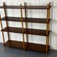 Mid-century modernist teak stick wall cabinet attributed to Willem Lutjens for Gouda Den Boer, 1950s